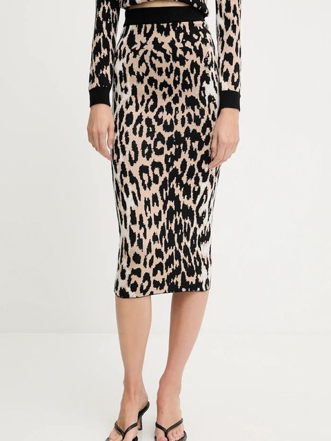 Answear.LAB sweter i spódnica damski kolor beżowy