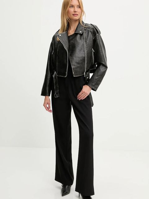 Answear.LAB ramoneska kolor czarny przejściowa oversize