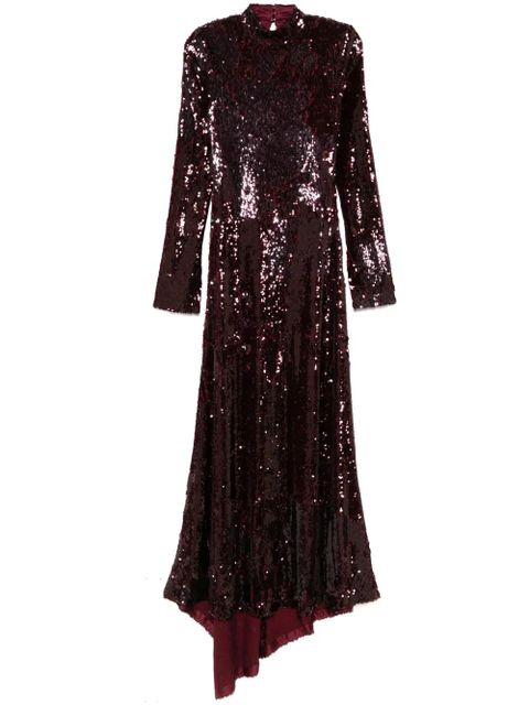 ROTATE BIRGER CHRISTENSEN sequin-embellished maxi dress - Red - zdjęcie produktu nr 1