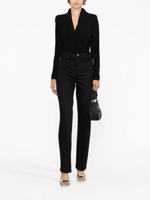 ROTATE BIRGER CHRISTENSEN crystal-embellished straight-leg jeans - Black - zdjęcie produktu nr 2