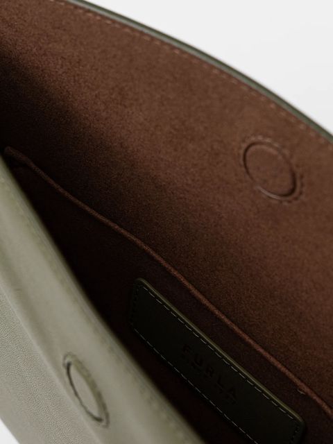 Furla torebka skórzana Moonstone M Shoulder Bag kolor zielony WB01868 BX3104 4555S