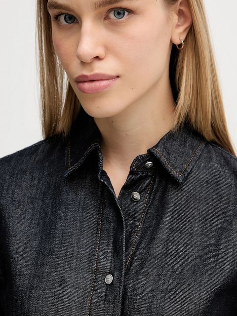 Tommy Hilfiger spódnica kolor granatowy midi rozkloszowana WW0WW47730