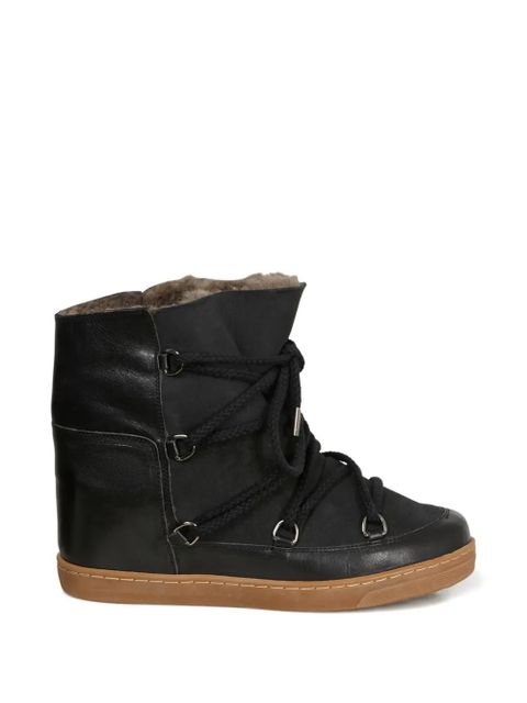 ISABEL MARANT Nowles lace-up ankle boots - Black