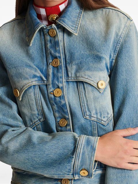 Balmain stonewashed denim jacket - Blue