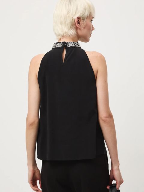 Medicine bluzka damska kolor czarny z aplikacją