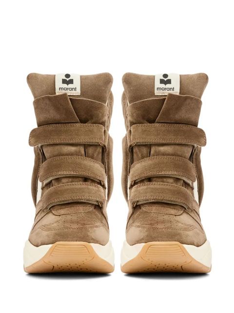 ISABEL MARANT Balskee suede wedge high-top sneakers - Brown