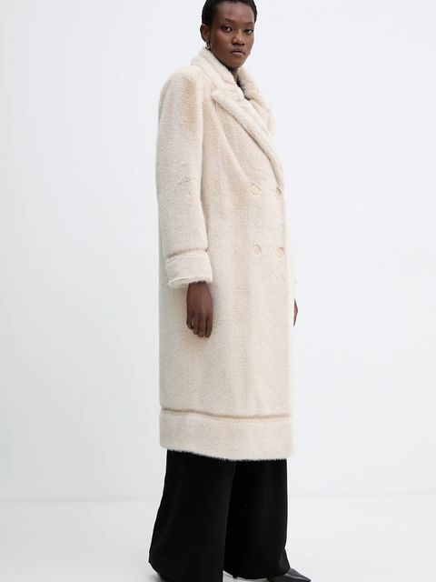 Twinset płaszcz kolor beżowy 252TT2152