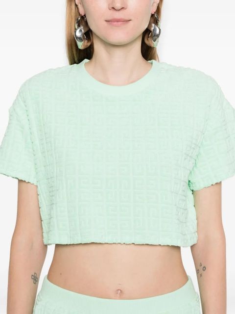 Givenchy 4G-motif cropped T-shirt - Green