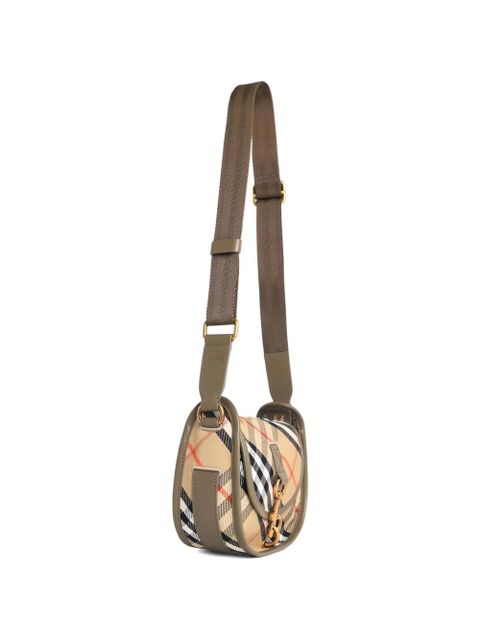 Burberry mini check-print shoulder bag - Neutrals