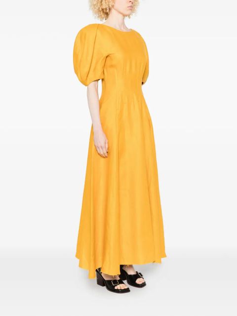 Gabriela Hearst puffed-sleeve maxi dress - Yellow