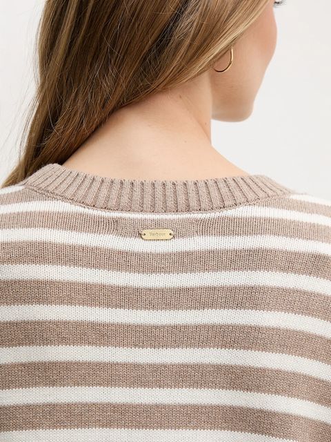 Barbour sweter z domieszką kaszmiru Rosie damski kolor beżowy LKN1725