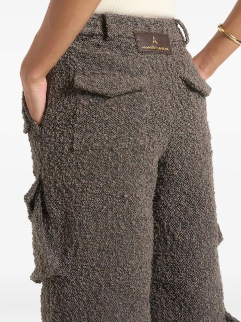 Manière De Voir boucle-effect cargo-pocket trousers - Brown - zdjęcie produktu nr 2