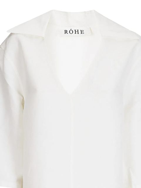 Róhe V-neck midi dress - White