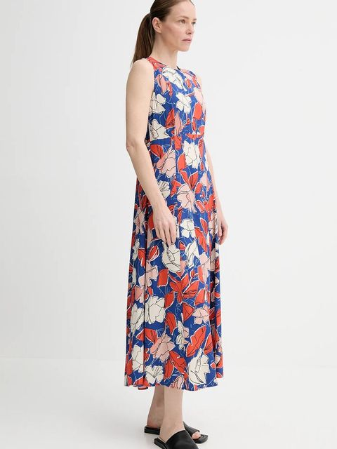 Marc O'Polo sukienka kolor granatowy maxi rozkloszowana 503120821365 - zdjęcie produktu nr 2