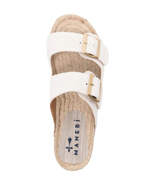 Manebi Nordic double-strap slides - White - zdjęcie produktu nr 2