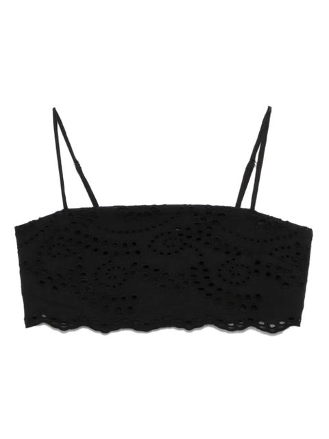 MC2 Saint Barth broderie anglaise top - Black - zdjęcie produktu nr 1