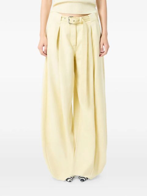 Blumarine belted canvas trousers - Yellow - zdjęcie produktu nr 2