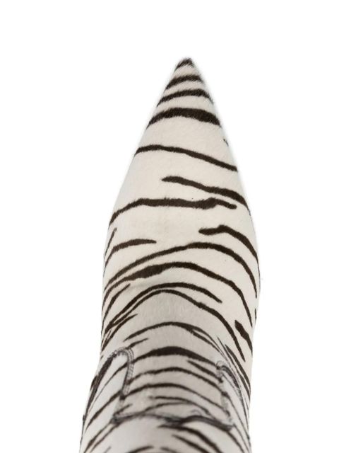 Paris Texas 105mm leather knee-high boots - White