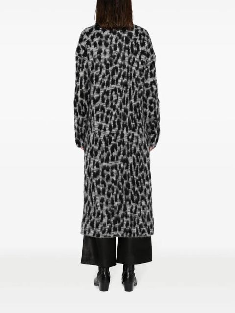 Zadig&Voltaire leopard-print cardigan coat - Grey