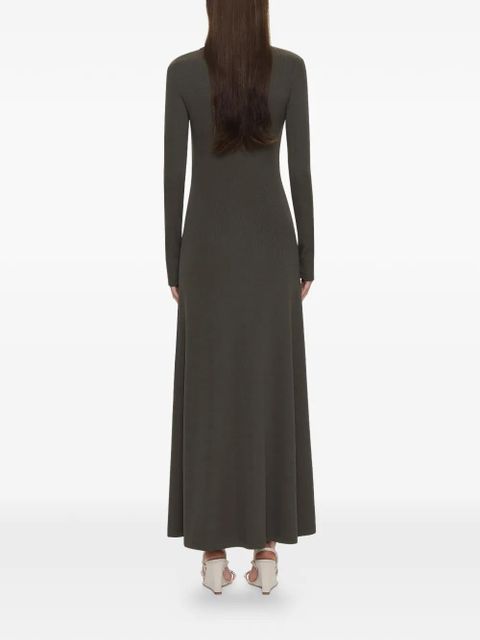 Christopher Esber crystal loophole long-sleeve midi dress - Green