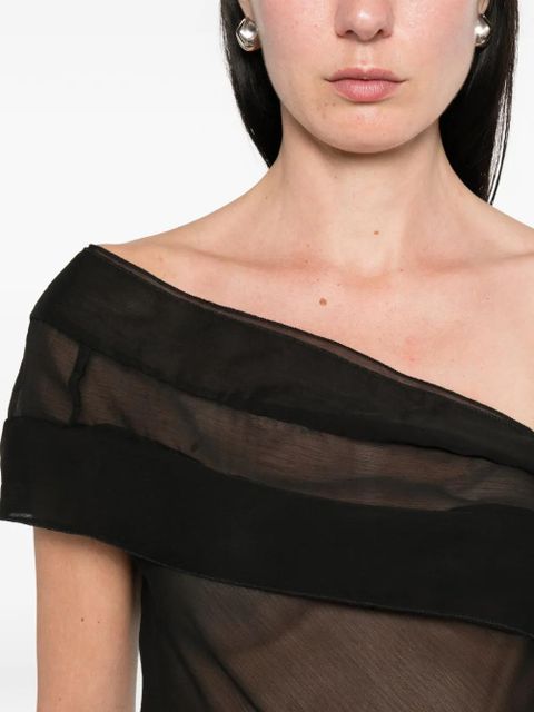 Gimaguas Boa draped mini dress - Black