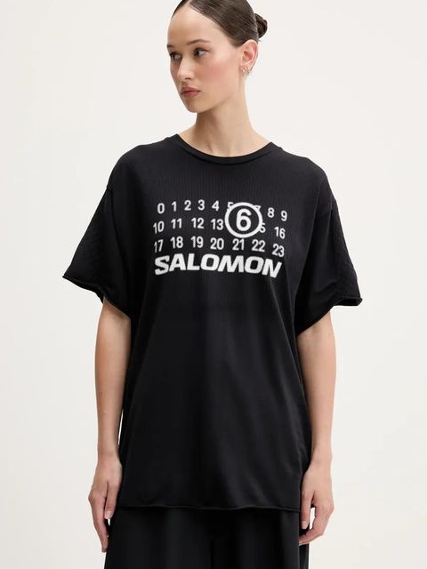 MM6 Maison Margiela x Salomon t-shirt damski kolor czarny S52GC0345.M20101 - zdjęcie produktu nr 1