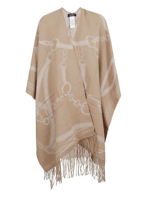Lauren Ralph Lauren chain-pattern cape - Neutrals