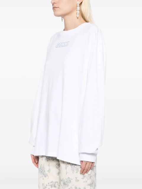 GANNI Future heavy cotton T-shirt - White