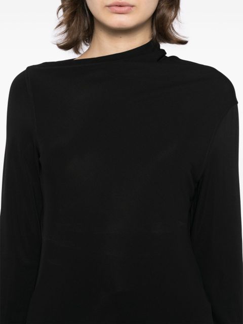TOTEME draped jersey top - Black