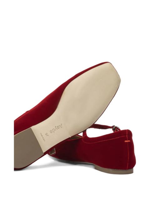 Aeyde Uma velvet ballet flats - Red
