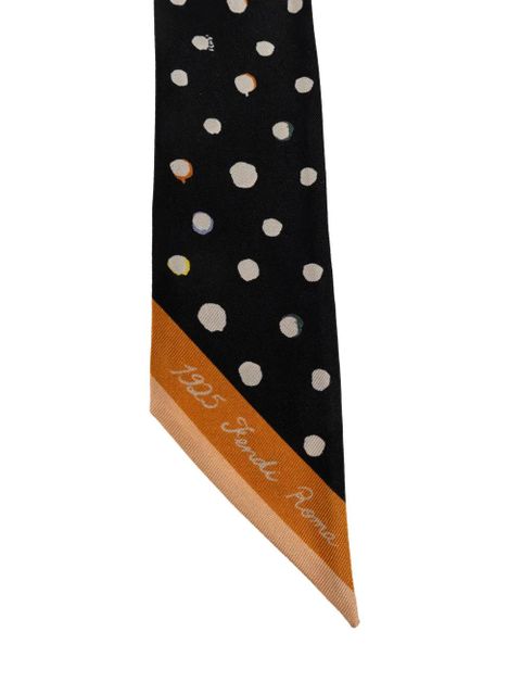 FENDI polka-dot scarf - Black - zdjęcie produktu nr 2