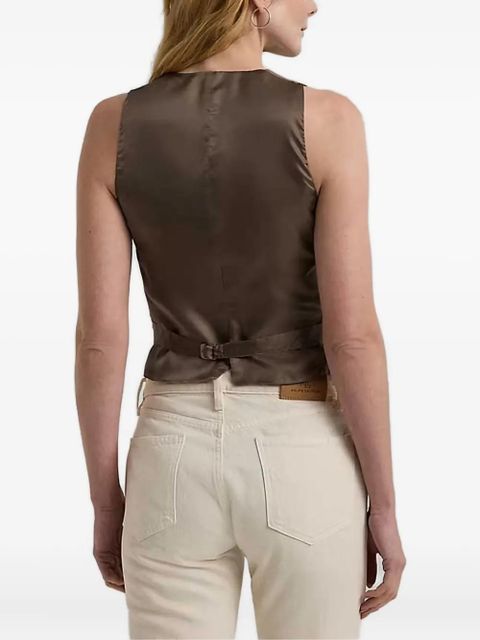 Lauren Ralph Lauren checked button-fastening waistcoat - Green