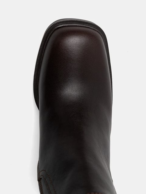 Vagabond Shoemakers kozaki skórzane MERYL damskie kolor brązowy na słupku 6047-001-35