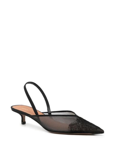 NEOUS 40mm lace-detailing slingback pumps - Black - zdjęcie produktu nr 2