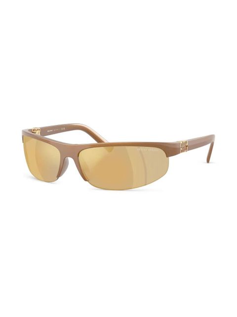 Miu Miu Eyewear oversize-frame sunglasses - Brown - zdjęcie produktu nr 2