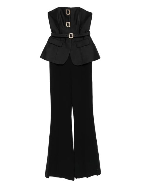 Self-Portrait buckle-embellishment jumpsuit - Black - zdjęcie produktu nr 1