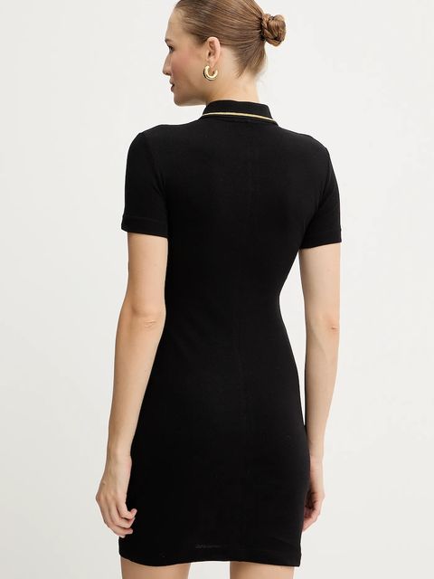 Versace Jeans Couture sukienka bawełniana kolor czarny mini prosta 79HAOT01 CJ01T - zdjęcie produktu nr 2