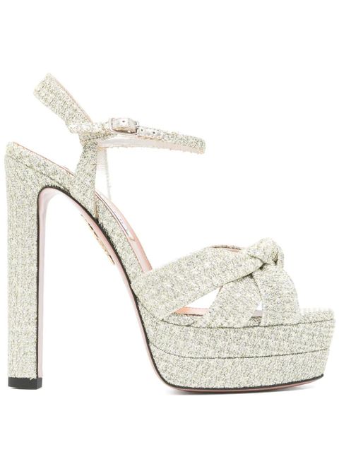 Aquazzura 130mm Nina sandals - Silver - zdjęcie produktu nr 1