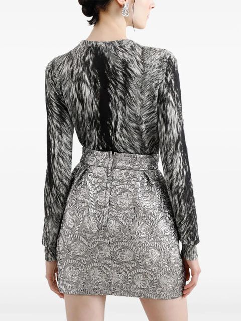 Dolce & Gabbana fur-print blouse - Black