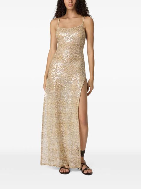 Missoni sequin split maxi beach dress - Gold - zdjęcie produktu nr 2