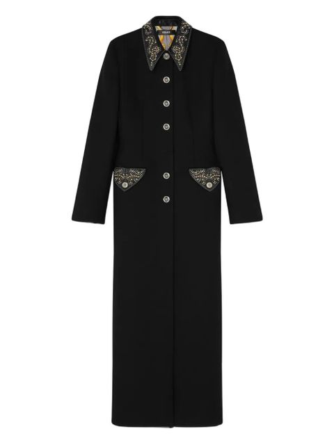 Versace embellished-collar coat - Black - zdjęcie produktu nr 1