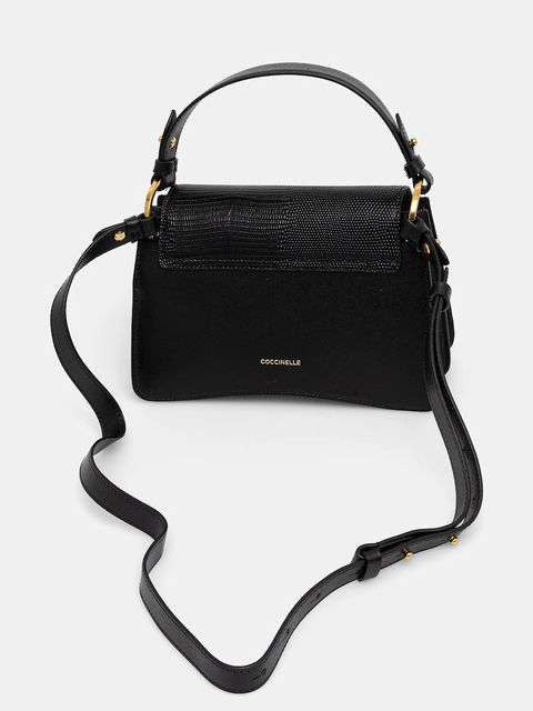 Coccinelle torebka skórzana COCCINELLE C-ME BIMATERI. kolor czarny E1.T1R.18.02.01