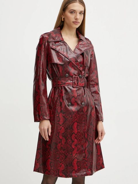 Guess trencz BRIANA damski kolor czerwony przejściowy W4BL06 WGHP0