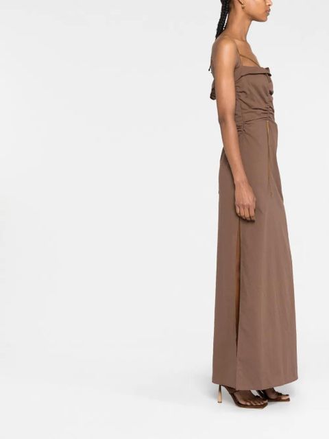 Jacquemus La robe Gaua maxi dress - Brown - zdjęcie produktu nr 2
