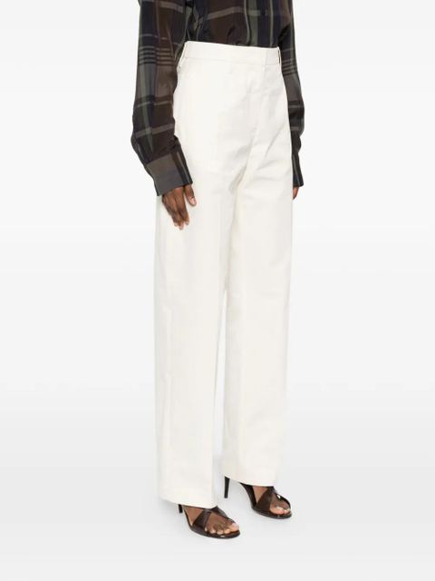 Jil Sander cotton trousers - White