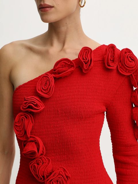 Farm Rio sukienka kolor czerwony mini dopasowana 346139