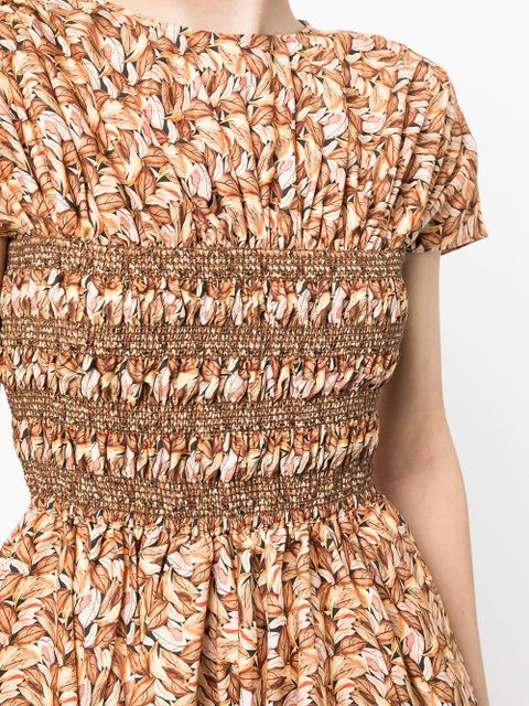 Acler Kylie ruched peplum top - Brown