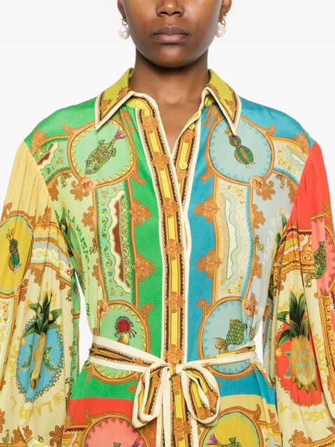 ALEMAIS La Musica midi dress - Green