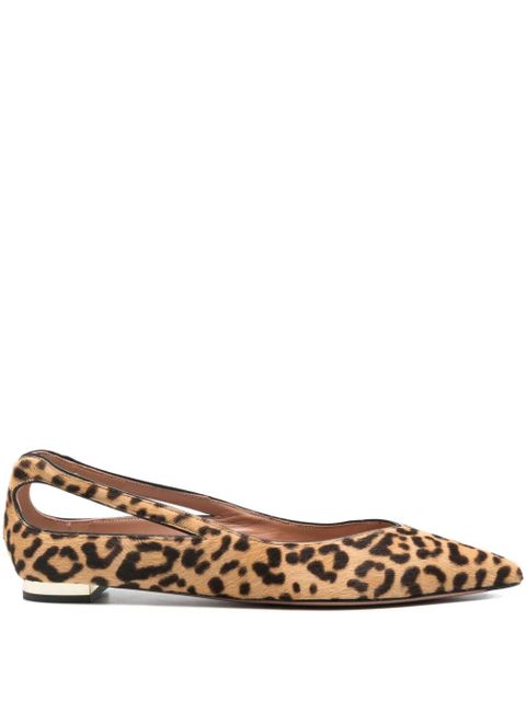 Aquazzura leopard-print ballet flats - Brown - zdjęcie produktu nr 1