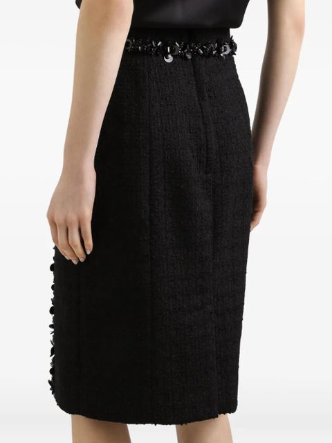 Dolce & Gabbana bead-embellished pencil skirt - Black - zdjęcie produktu nr 2